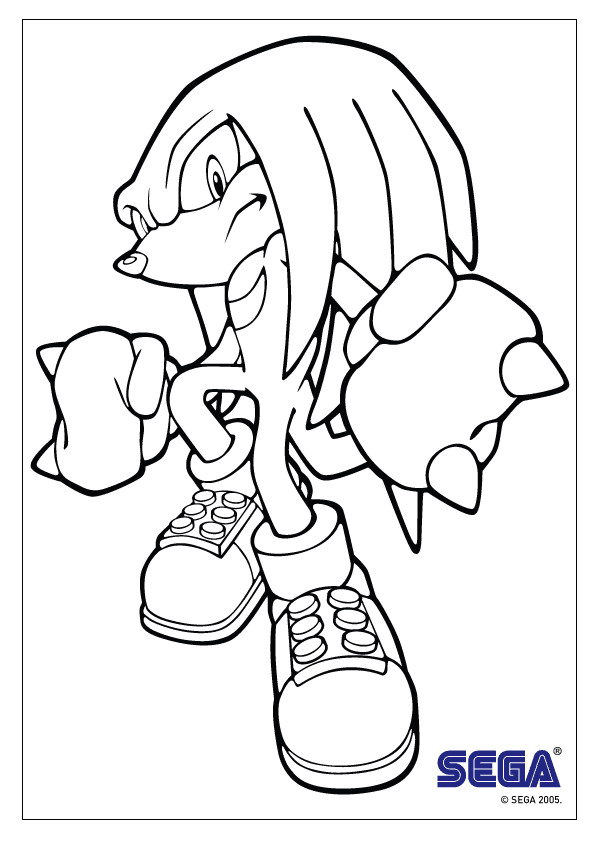 Print Sonic X kleurplaat